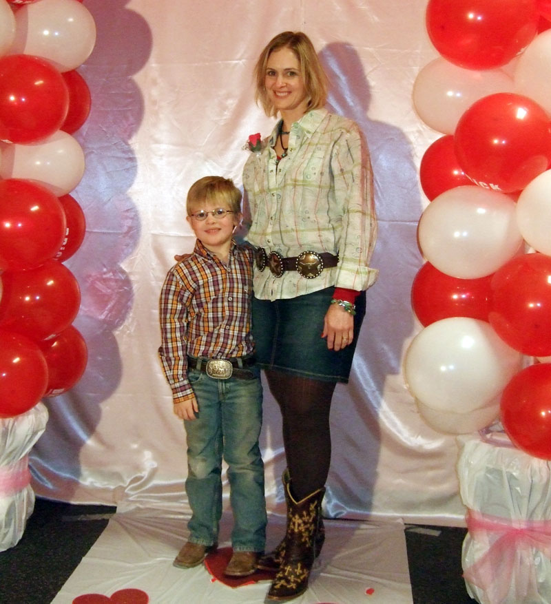 photo of a mom and son